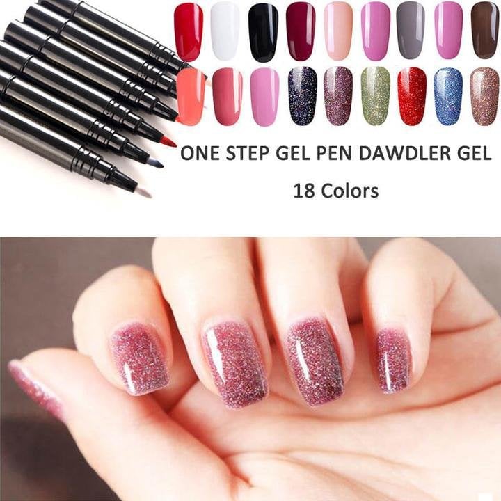 🎨One Step Nail Gel Pen💡Free handheld mini UV nail lamp💡