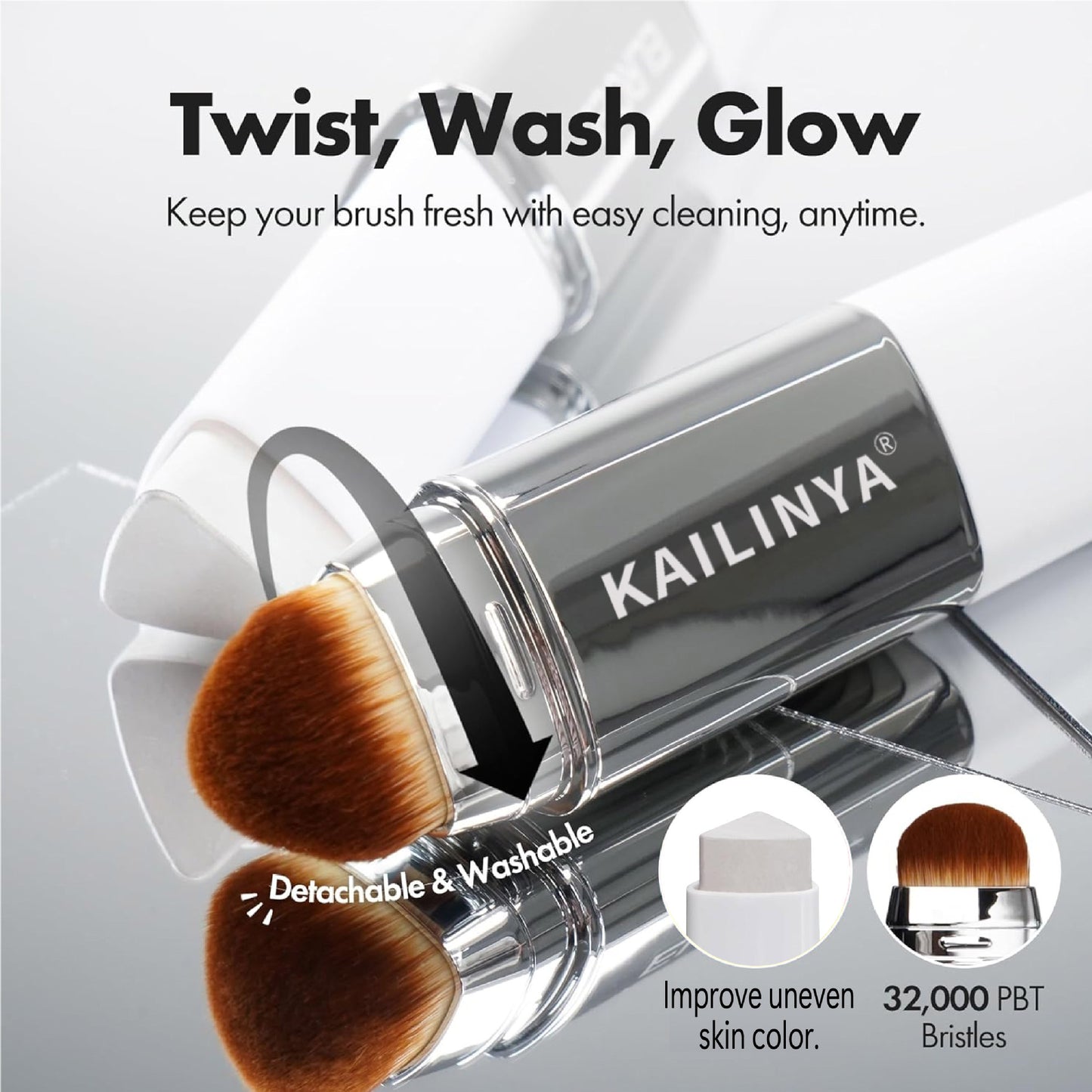 🎉BUY 1 GET 1 FREE🎉Color-Changing Foundation Stick with Collagen Capsules - Dual-Ended with Detachable Brush