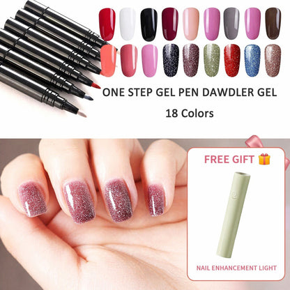 🎨One Step Nail Gel Pen💡Free handheld mini UV nail lamp💡