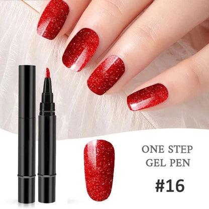 🎨One Step Nail Gel Pen💡Free handheld mini UV nail lamp💡