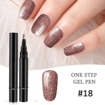 🎨One Step Nail Gel Pen💡Free handheld mini UV nail lamp💡