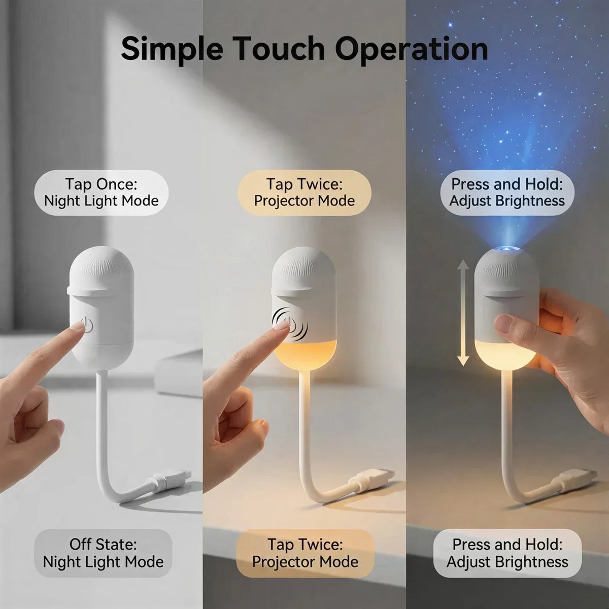 ✨Milky Way Night Light Projector 🌙 Calming Sleep
