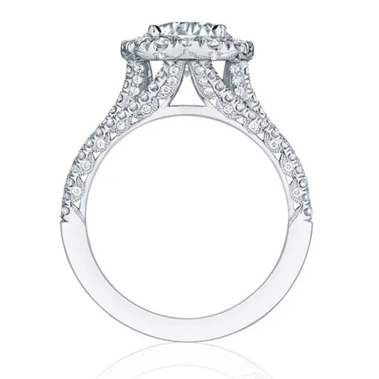 Full Pavé Three-Row Statement Ring, Sparkling Crystal, Elegant Women Party & Daily Jewelry